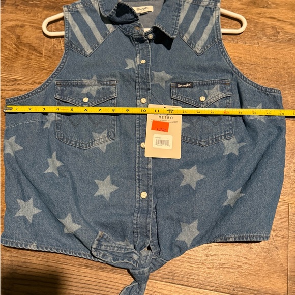 Wrangler Retro Denim Pearl Snap Tank Top - Picture 5 of 6